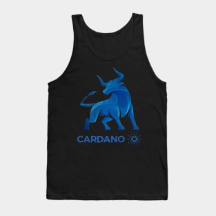 Vintage Bull Market Cardano Coin Crypto Token Cryptocurrency Wallet Cardano HODL Birthday Gift For Men Women Tank Top